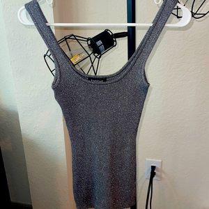 Adorable shimmery gray Bebe tank size small